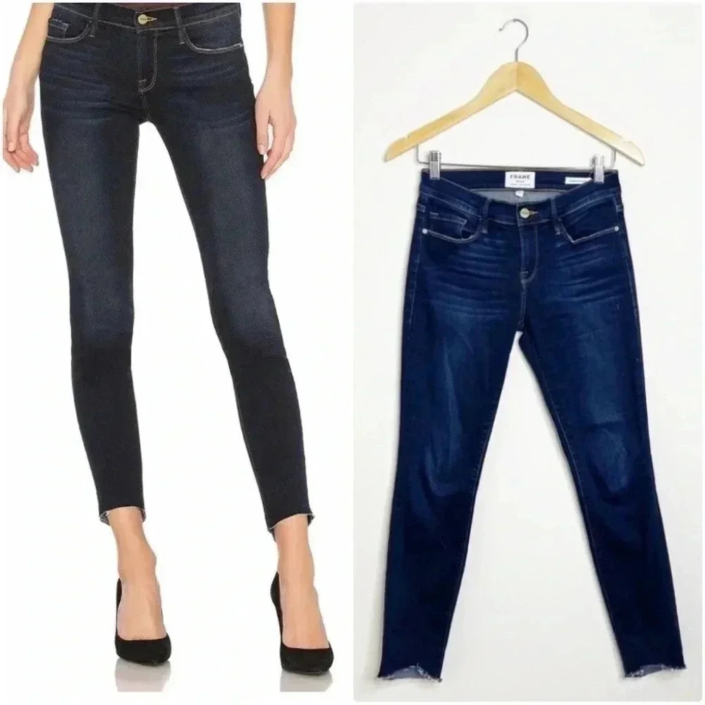 Frame Denim Le Skinny De Jeanne Mid Rise Dark Wash Size 26 Jeans Tuckernuck